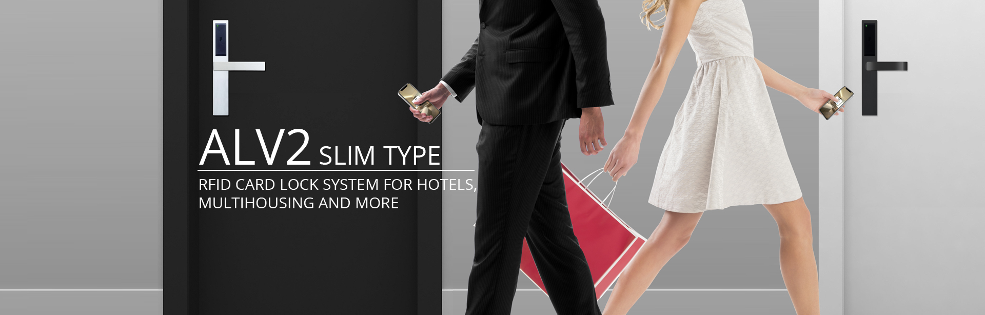 ALV2 SLIM TYPE RFID card lock system for hotels, multi housing and more.